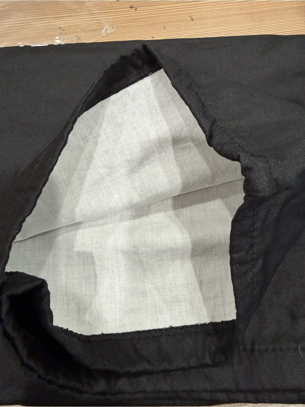 Saint Laurent YSL Black Cotton Purse Cloth Lined Drawstring Dust Bag 19"Lx 20"W - Picture 5 of 6